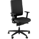 Silla de oficina original Steifensand CETO CT1310, mecanismo sincronizado, sin reposabrazos, soporte lumbar, negro