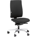 Silla de oficina Steifensand Ceto CT2450, mecanismo sincronizado, sin reposabrazos, asiento de membrana, sin reposacabezas, negro