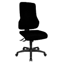 Silla de oficina Topstar TOP POINT, mecanismo sincronizado, sin reposabrazos, respaldo ergonómico alto, negro