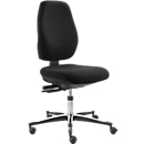 Silla giratoria de trabajo ESD Industry Tec classic IS 2087, sin reposabrazos, Syncro®-Tension, respaldo alto, negro