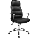 Sillón de dirección Topstar CHAIRMAN, con reposabrazos, cuero, negro