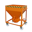 Silo type SR 375, roulettes, volume 375 L, orange RAL 2000