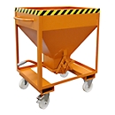 Silo type SRE 375, scissor locking, capacity 375 l, lacquered, orange RAL 2000
