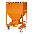 Silo type SRE 600, fermeture ciseaux, volume 600 L, laqué, orange RAL 2000