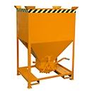 Silobehälter Typ SG 600, Einfahrtaschen, Inhalt 600 Liter, orange RAL 2000