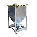 Silocontainer type SG-D 600, met insteekgaten voor hefwagen, gegalvaniseerd
