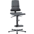 Sintec ESD-werkstoel met opstaphulp, met glijders (zonder bekleding)