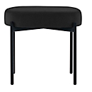 Sitzbank meet® by Paperflow GAIA, oval S, Samtbezug schwarz, 4-Fußgestell mattschwarz, B 490 x T 380 x H 455 mm