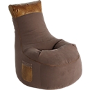 Sitzsack JAMIE Swing, Canvasoptik/Lederimitat, B 650 x T 900 x H 950 mm, braun