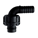Slangaansluitstuk voor elektrische debietmeter K24, 90° gebogen, DN 19, 1″ Draad, kunststof