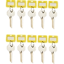 Sleutelhanger, 10 stuks, geel