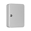 Sleutelkast SK 20, voor wandmontage, 20 haken, deurscharnier rechts, Cilinderslot met 2 sleutels, incl. verankeringsmateriaal, B 180 x D 80 x H 250 mm, plaatstaal, lichtgrijs RAL 7035
