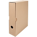 Slipcase Biella, for DIN A4 files with 70 mm spine width, W 75 x D 289 x H 325 mm, recycled cardboard, 5 pieces