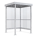 Smoking shelter WSM Jena, outdoor, for 2-3 persons W 1550 x D 1550 x H 2360 mm, galvanized