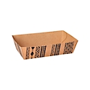 Snacktrays Papstar Maori, jetables, L 140 x l 105 x H 35 mm, 100% biodégradables et en carton certifié FSC®, bruns, 400 pièces.