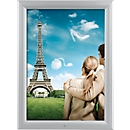 Snap frame, silver, aluminium/PET protective film, waterproof, A0