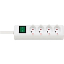 Socket strips Swiss-Line with switch, 4-way