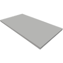 Socle QUANDOS BOX, l. 800 x P 440 x H 35 mm, alu argent