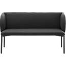 Sofa Leyform LIV, 2-Sitzer, rechteckig, B 1270 x T 620 x H 740 mm, mit Armlehnen & Gleitern, Stoffbezug, anthrazit