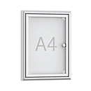 Softline ondiep informatiebord BSK1, aluminium frame, 1 x A4, B 284 x H 374 mm