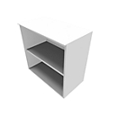 SOLUS PLAY opzet boekenkast, 2 OH, spaanplaat, B 800 x D 420 x H 748 mm, wit