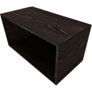 SOLUS PLAY shelving unit, 1 storage height, W 800 x D 420 x H 374 mm, dark oak