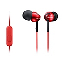 Sony MDR-EX110AP - Ohrhörer mit Mikrofon - im Ohr - kabelgebunden - 3,5 mm Stecker - Rot