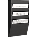 Soporte de pared para folletos Paperflow A4 transversal 6 compartimentos, negro