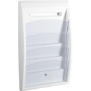 Soporte de pared para folletos Quickfit, DIN A4 transversal, blanco