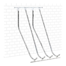 Soporte pared inclinado WSM, unilateral, para ruedas de hasta 60 mm ancho, An 1400 x P 1470 x Al 2010 mm, acero galvanizado, 4 plazas