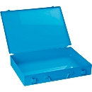 Sortimentskoffer ADB, leer, ohne Einteilung, abschließbar, mit Griff, B 335 x T 230 x H 50 mm, Stahl & ABS-Kunststoff, himmelblau RAL 5012