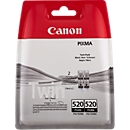 Sparpaket 2 Stück Canon Tintenpatrone BPGI-520BK Twin Pack schwarz, original