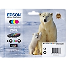 Sparpaket 4 Stück Epson Tintenpatronen T2636XL schwarz, cyan, magenta, gelb, original