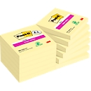 Sparpaket Post-it® Haftnotizen Super Sticky Notes, 76 x 76 mm, gelb, 12 Blöcke á 90 Blatt
