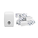 Sparset Kleenex® Falthandtücher Ultra Interfold 6789, 2 x 2790 Blatt + 1 x Kimberly-Clark® Handtuchspender Aquarius 6945 gratis