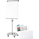 Sparset Maul Flipchart Solid, fahrbar, höhenverstellbar + gratis 1 Block und 4 Stifte