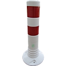 Sperrpfosten Temka Flexipfosten, TPE, selbstaufrichtend, retroreflektierend, H 450 mm, weiß/rot 