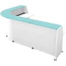 Spirit reception desk, 4 elements, L-shaped, white