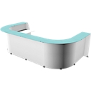 Spirit reception desk, 6 elements, U-shaped, white
