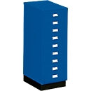 SSI ladekast A3, 9 schuifladen, 940 mm hoog, gentiaanblauw