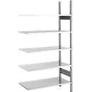 SSI Schaefer archive shelving, add-on bay, 5 shelves, W 750 x D 300 mm, galvanised