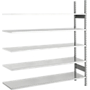 SSI Schaefer Archive Shelving, baie supplémentaire, 5 étagères, L 1285 x P 300 mm, galvanisé