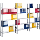 SSI Schäfer Archive Shelving, Basic Bay, 5 étagères, L 995 x P 300 mm, galvanisé