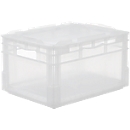 SSI Schäfer Euro-Box-Leichtbehälter ELB 4220 mit Deckel, Polypropylen, L 400 x B 300 x H 220 mm, 20,4 Liter, transluzent