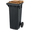 SSI Schäfer Poubelle PRO 80 WAVE - 80 l - mobile - brun noir