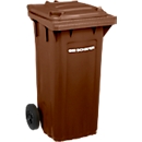 SSI Schäfer PRO 120 WAVE afvalbak, 120 l, verrijdbaar, bruin