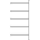 SSI Schäfer R3000 Modular Shelving System SSI Schäfer R3000, Additional shelving, 5 galvanized shelves, W 1025 x H 1960 mm, 100 kg
