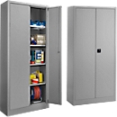 SSI Schäfer Universalschrank 2er-Set, Stahl, abschließbar, 950 x 400 x 1935 mm, 5 OH, weißaluminium RAL 9006