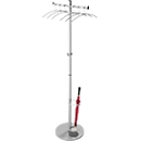 Staande kapstok - stalen - 6 kleerhangers - 4 haken - parapluhouder