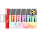 Stabilo® Boss Original Pastel markeerstift, lijndikte 2 mm/5 mm, pastelkleuren, etui met 6 stuks